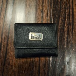 Harrods Black Folded Coin Purse From London.